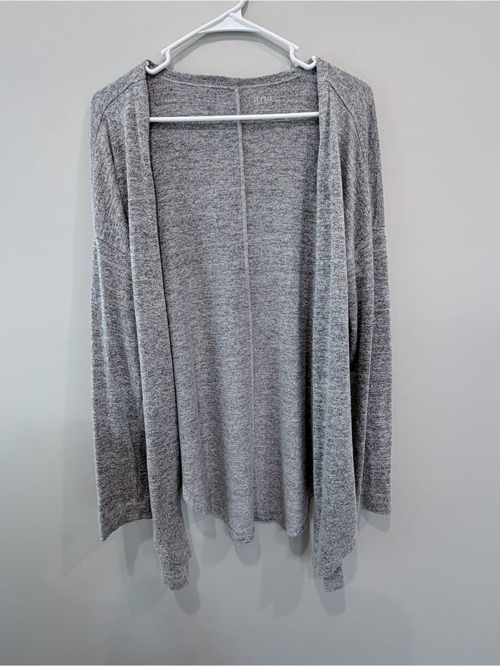 a.n.a Light Gray Open-Front Knit Cardigan